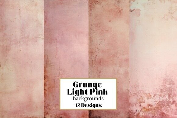 12 Grunge Light Pink Distressed Backgrounds: Your Design Toolkit
