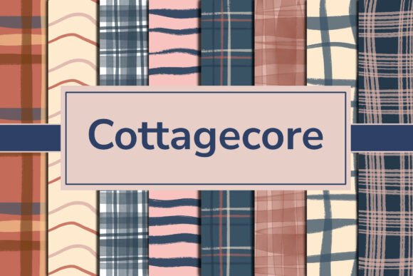 Earthy Blue Cottagecore Backgrounds for Cozy Projects