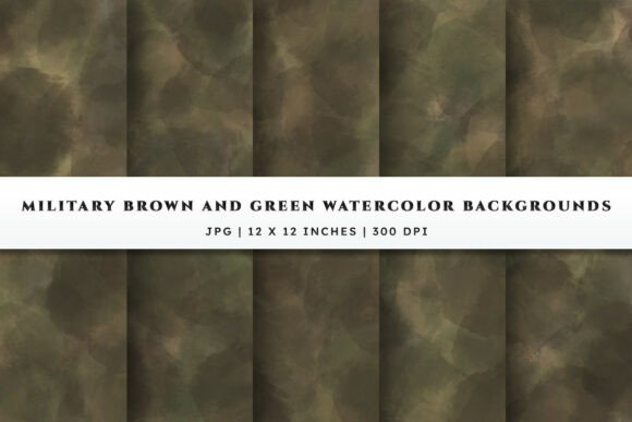 Earthy Strength: Using Military Green Watercolor Backgrounds