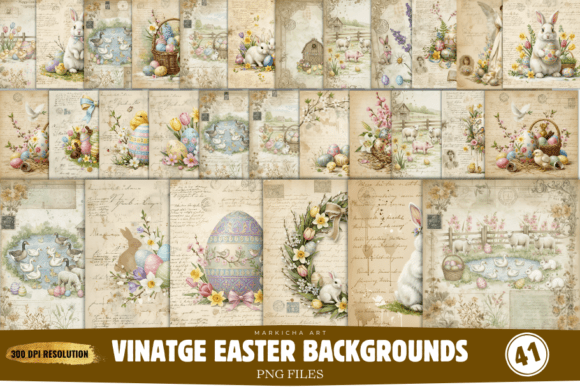 Easter Farm Old Vintage Backgrounds: A Creative Toolkit