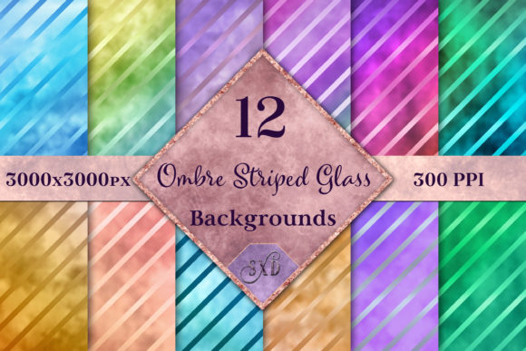 Elevate Your Visuals with Ombre Striped Glass Backgrounds