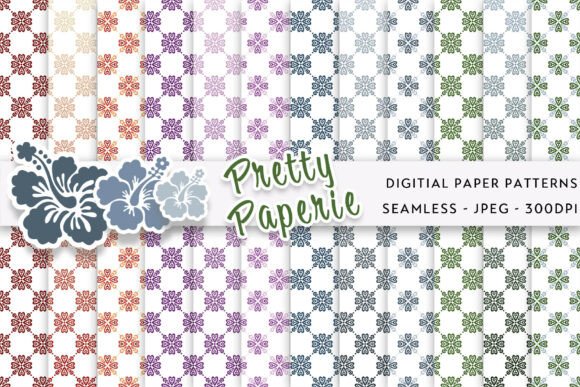 Elevate Your Work with 12 Damask Digital Paper Backgrounds