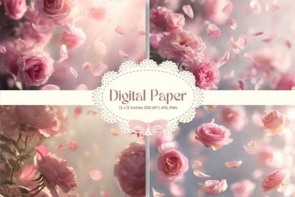 Flower Backgrounds Wall Art Wallpaper_13: Digital Floral Patterns