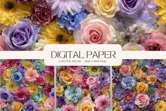 Flower Backgrounds Wall Art Wallpaper_55: A Digital Design Staple