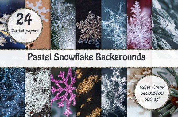 Pastel Snowflake Backgrounds: Elevate Your Creative Designs