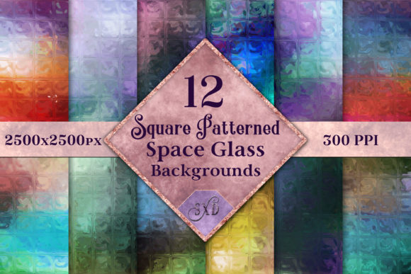 Square Patterned Space Glass Backgrounds: A Deep Space Design Asset