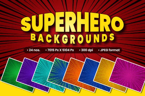 Superhero Backgrounds - Comic Zoom: Dynamic Digital Backdrops