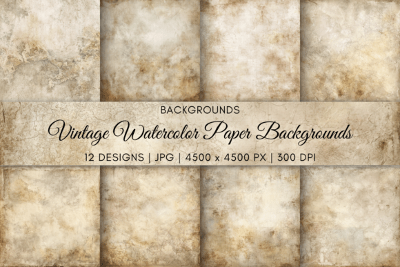 Timeless Texture: The Allure of Vintage Watercolor Paper Backgrounds