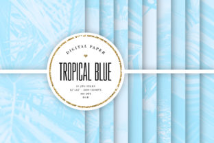 Tropical Digital Paper: Blue Backgrounds for Vibrant Projects