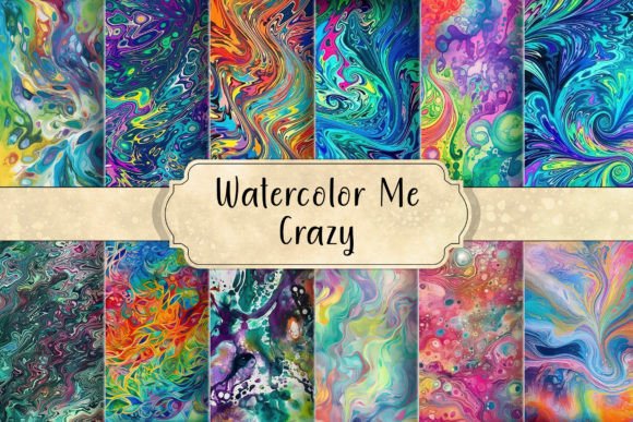Watercolor Me Crazy Abstract Backgrounds: A Burst of Creative Energy