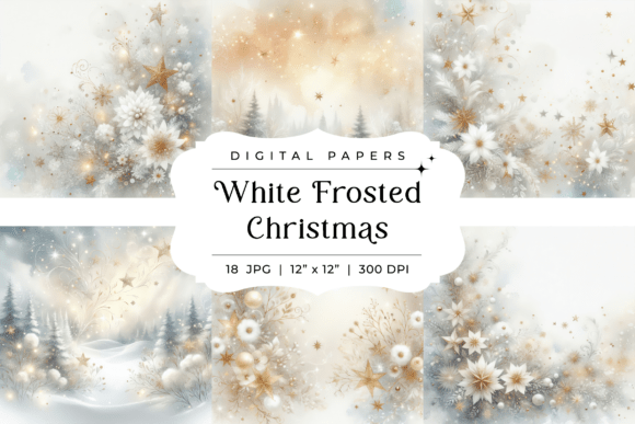 White Frosted Christmas Backgrounds: A Designer's Winter Canvas